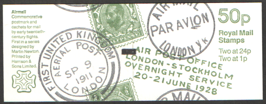(image for) FB64 / DB14(23) + BMB Postal History No.1 50p Folded Booklet. Trimmed at right.